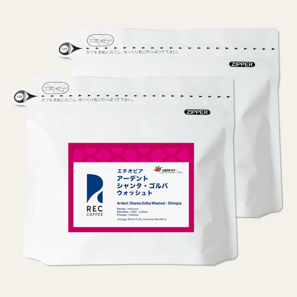 REC COFFEE Ethiopia Shanta Golba Washed Whole Coffee Beans Roasted in Japan