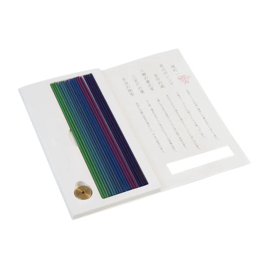 薫玉堂 日本製 經典天然線香 試香禮盒 藍系列 紙盒裝 一次擁抱六款京都名所與自然清香