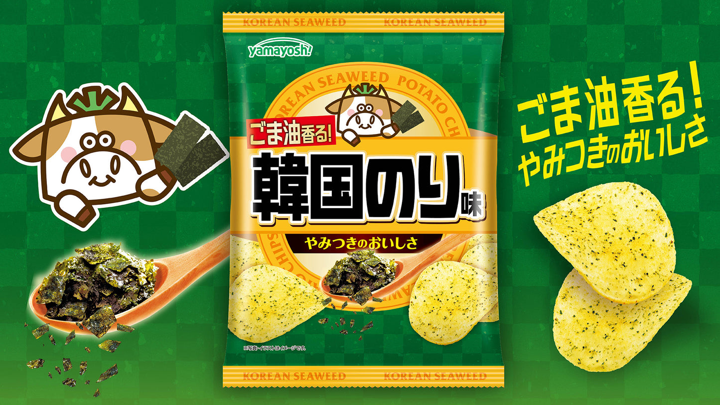 Yamayoshi Korean Seaweed Potato Chips Made in Japan 47g x 12-Pack