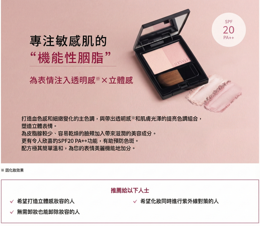 ETVOS Mineral Pressed Cheek Blush, Dual-Color Cheek Color with Physical Sunscreen