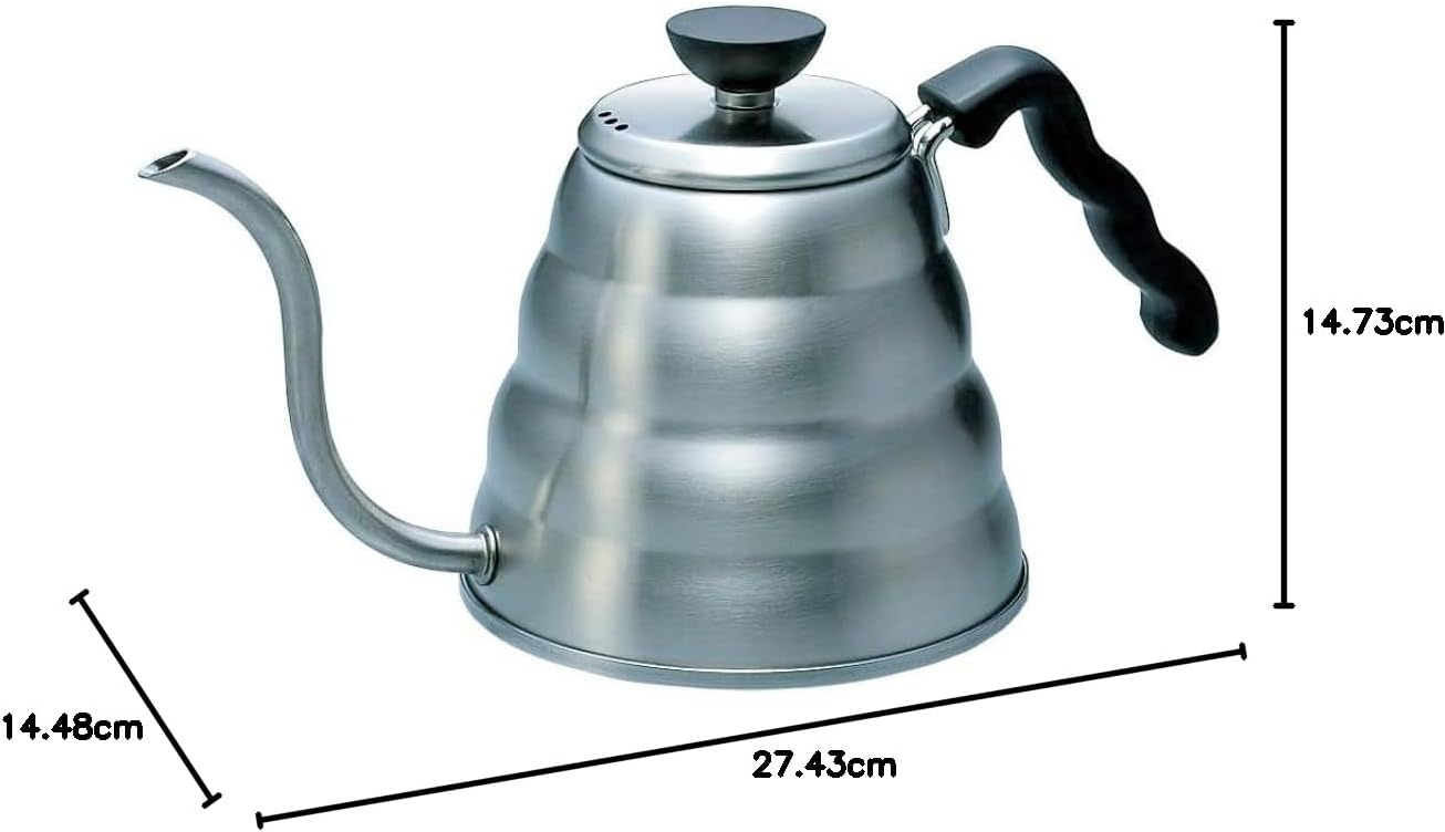 HARIO 日本製 V60 Buono 雲朵不鏽鋼細口手沖咖啡壺 800ml VKBR-120-HSV