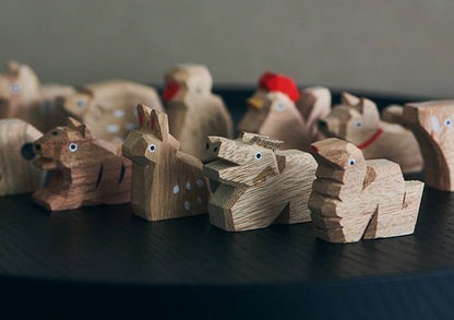 中川政七商店｜日本製 手雕十二支擺飾 - 楠木全套12件