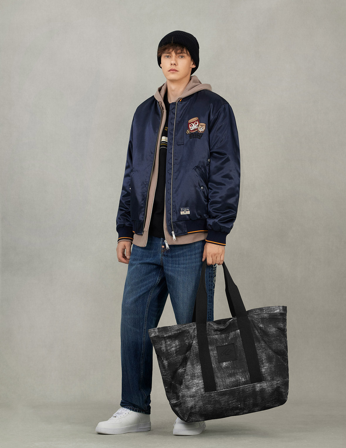 EVISU｜3D EVISUKURO Embroidery Tote Bag 手提袋 單膊袋 單肩包