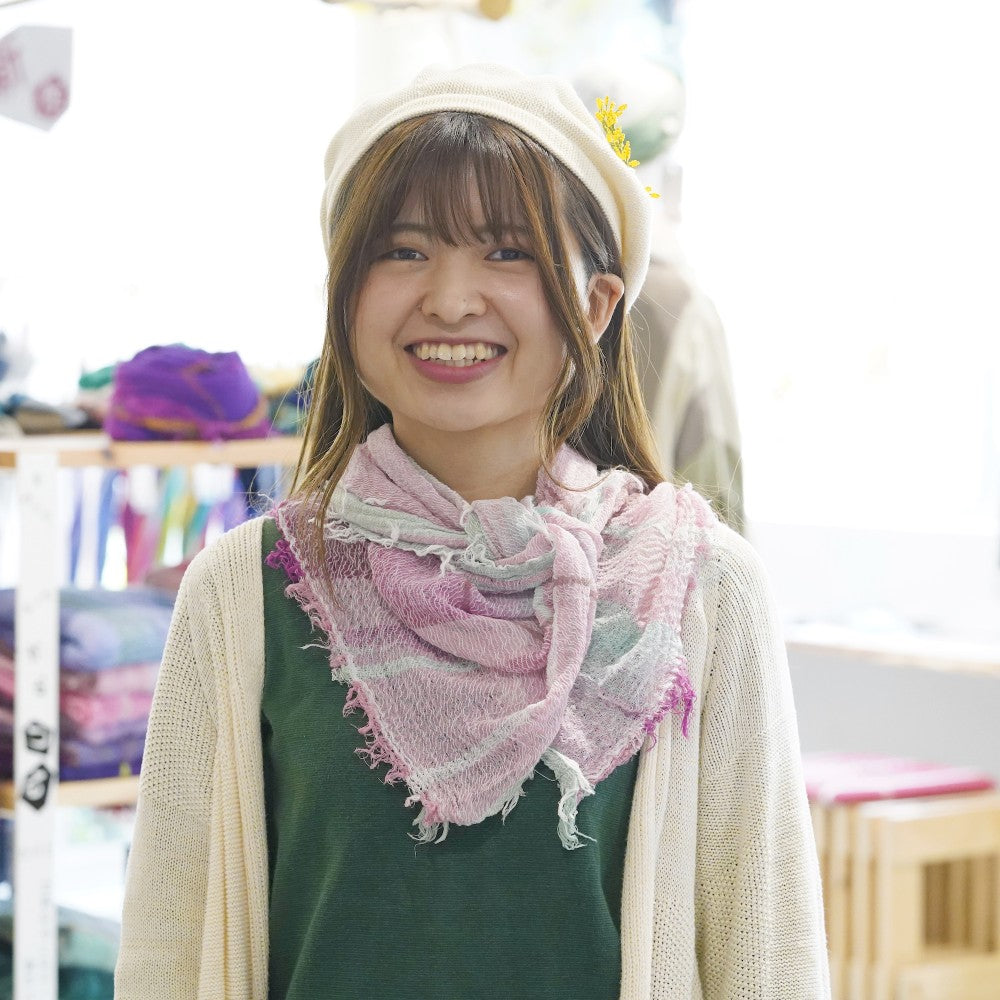 tamaki niime｜日本製 Roots Shawl 小披肩 圍巾 - 紅色