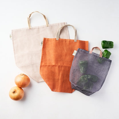 AKOMEYA TOKYO｜日本製 Large Kaya Vegetable Storage Bag 棉麻蔬果袋 環保袋