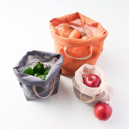 AKOMEYA TOKYO｜日本製 Large Kaya Vegetable Storage Bag 棉麻蔬果袋 環保袋