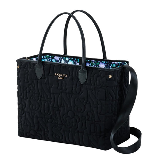 ANNA SUI mini 雙面可用 Logo 絎縫托特袋 Tote Bag 寶島社品牌特刊