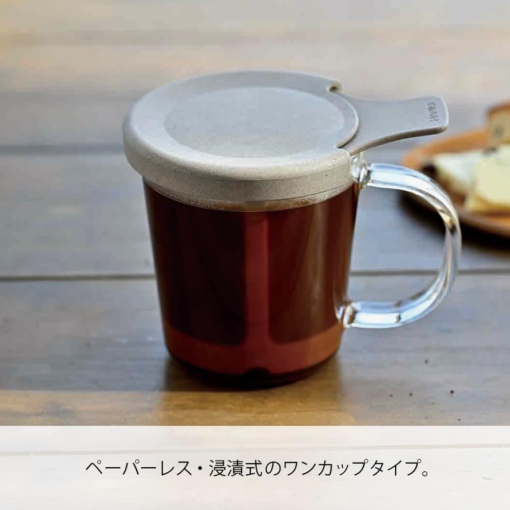 HARIO 日本製 BATON 環保系列 獨享杯單人免濾紙手沖咖啡壺 170ml BT-OCM-01