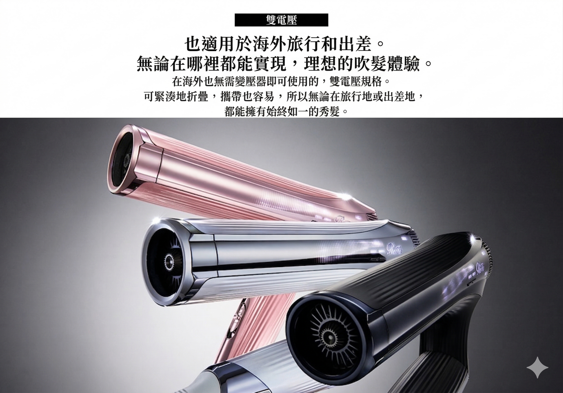 ReFa BEAUTECH DRYER SMART W 摺疊便攜風筒｜國際電壓全球通用
