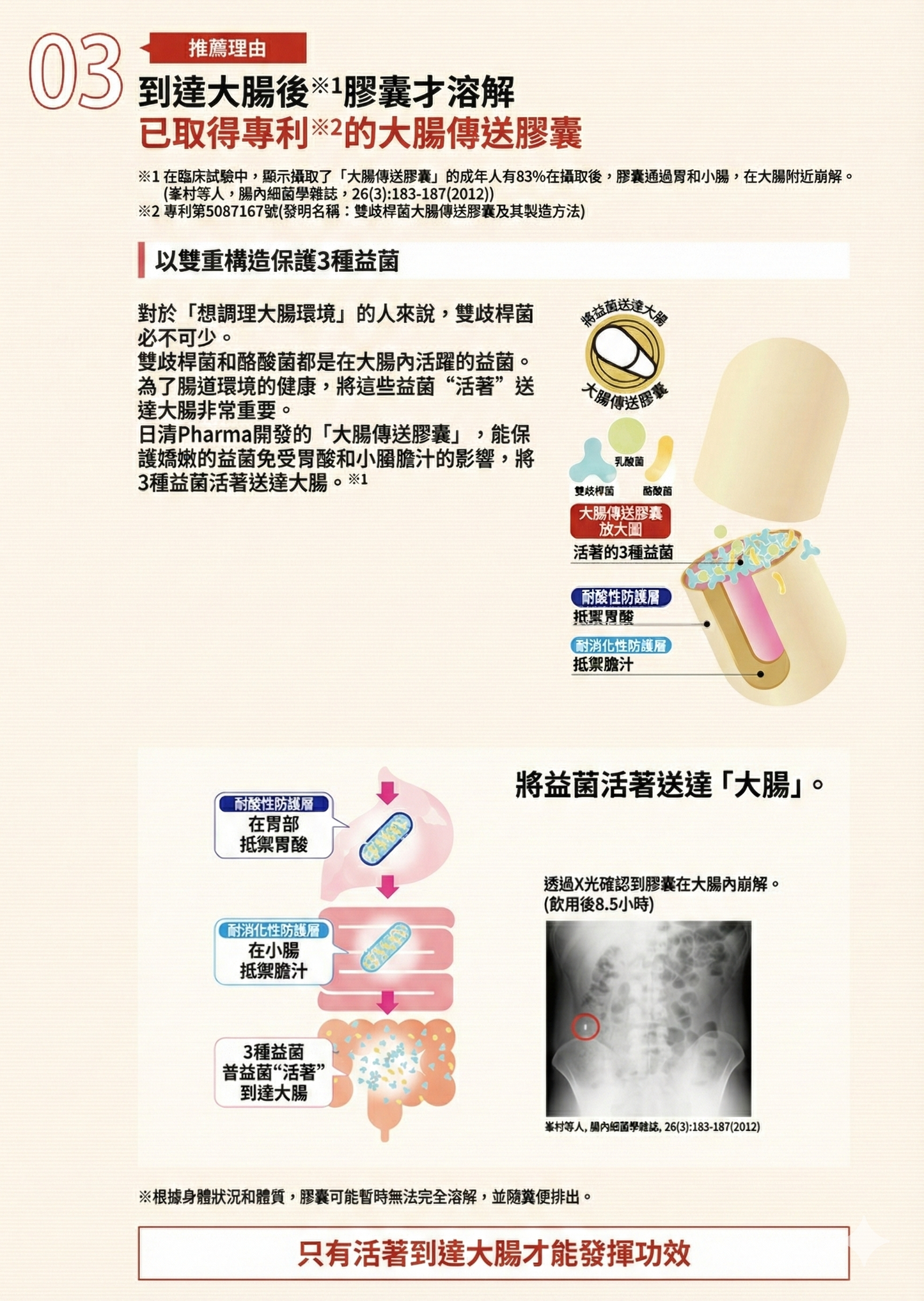 日清製藥LivLon Bificolon 三重助益配方 1包30粒裝 激活腸道好菌