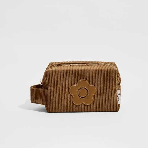 【預購・限定】MARY QUANT × Biople 駝色燈芯絨手拿包（M）