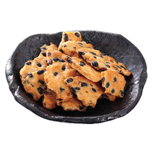 Iwatsuka Black Bean Soy Sauce Rice Crackers Snack 130g x 12-Pack Made in Japan