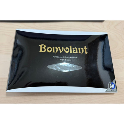 Bonvolant Lycra 高密度纖維 漸進式壓力襪 有效改善靜脈曲張 消除疲勞腳腫 2對裝