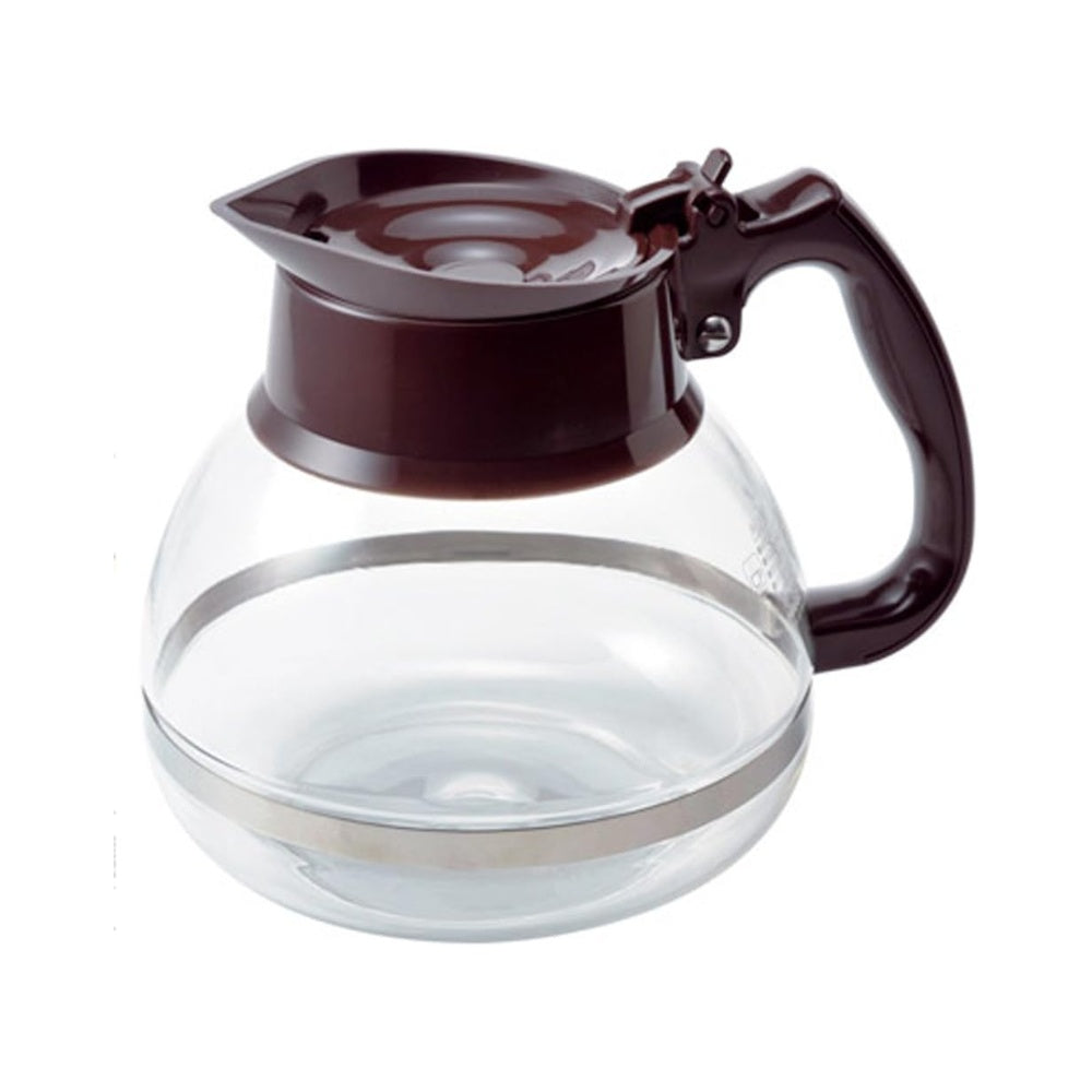 HARIO 日本製 商用高機能不鏽鋼雙帶耐熱玻璃咖啡壺 1800ml CDH-18CBR