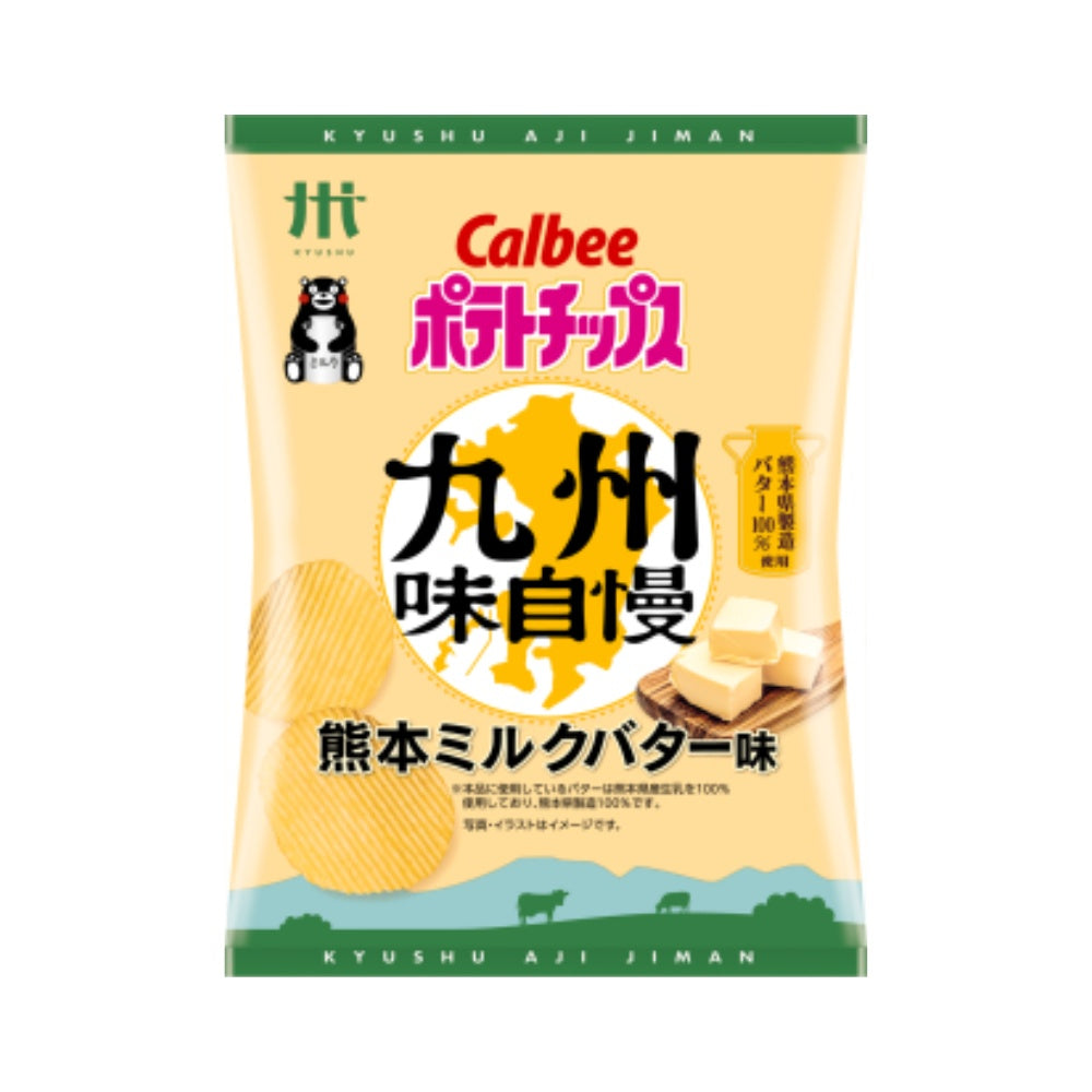 Calbee 卡樂B 九州味自慢 期間限定 熊本牛奶牛油味薯片 55g x 12包優惠裝