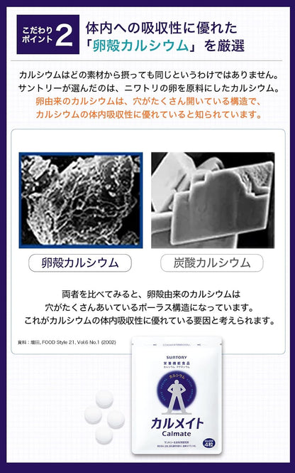 日本Suntory Calmate 補鈣丸 3袋優惠裝 360粒/90日份量 骨骼鈣質營養補充保健品