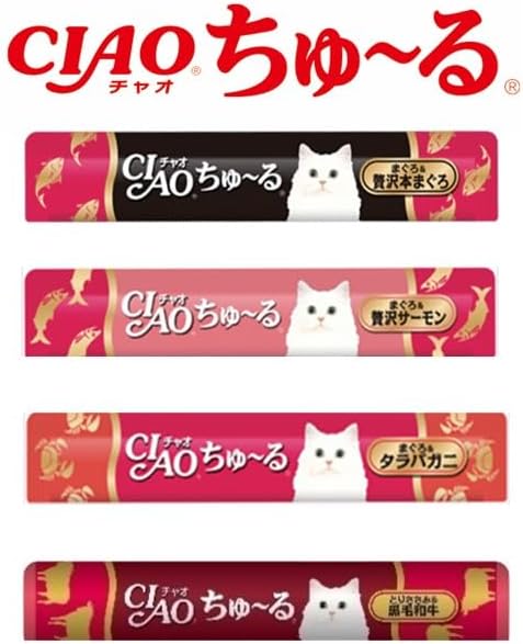 CIAO 日本產 奢華綜合口味貓用肉泥零食 肉泥條 120條裝