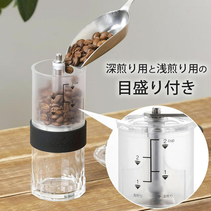 KOGU Ceramic Coffee Mill Grinder Skeleton Clear 43673 Made in Japan