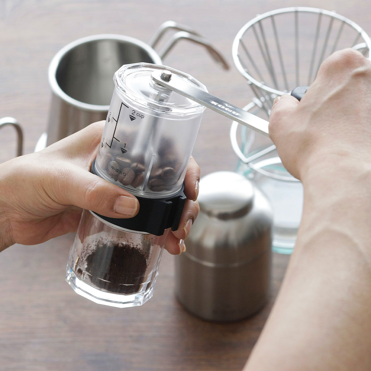 KOGU Ceramic Coffee Mill Grinder Skeleton Clear 43673 Made in Japan