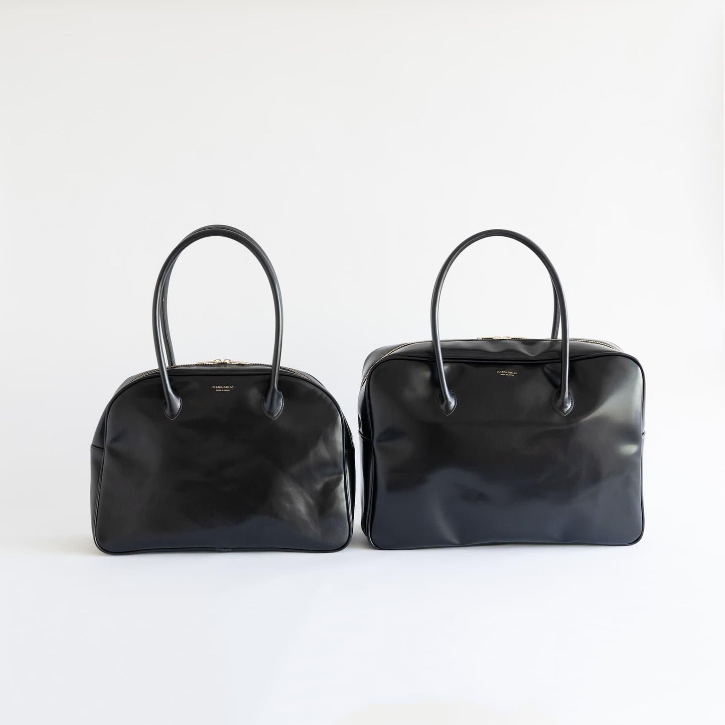 CLASKA｜日本製 BANK 波士頓旅行包 - 黑色合成皮革