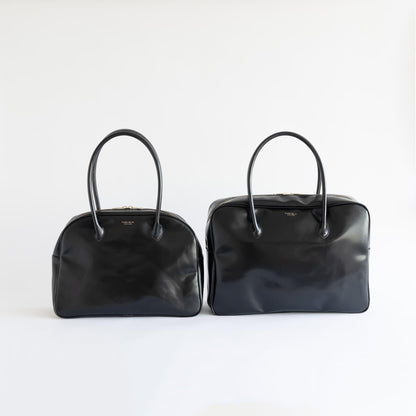 CLASKA｜日本製 BANK 波士頓旅行包 - 黑色合成皮革