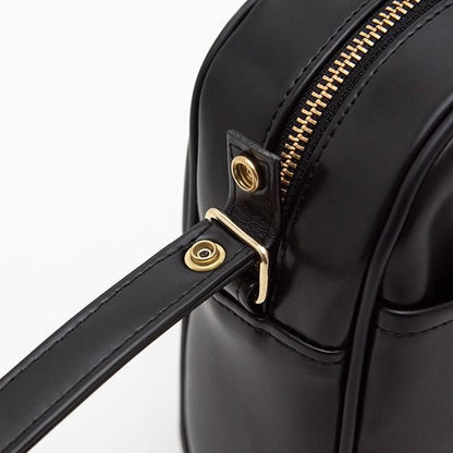 CLASKA｜日本製 BANK 拱形肩背包 - 黑色合成皮革