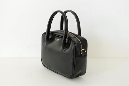 CLASKA｜日本製 BANK 迷你波士頓包 - 黑色合成皮革