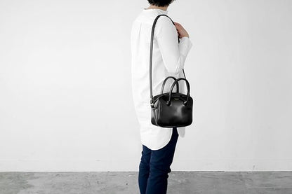 CLASKA｜日本製 BANK 迷你波士頓包 - 黑色合成皮革