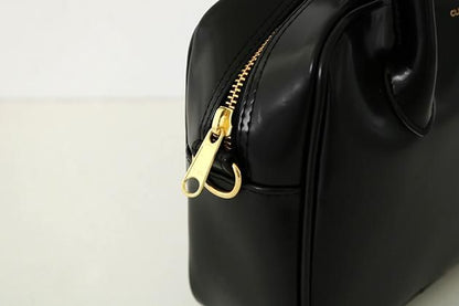 CLASKA｜日本製 BANK 迷你波士頓包 - 黑色合成皮革