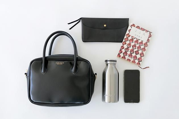 CLASKA｜日本製 BANK 迷你波士頓包 - 黑色合成皮革