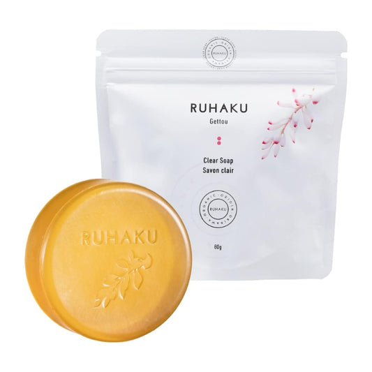 RUHAKU 琉白 日本製 沖繩月桃 淨透潔面皂 Clear Soap 80g x 2件優惠裝