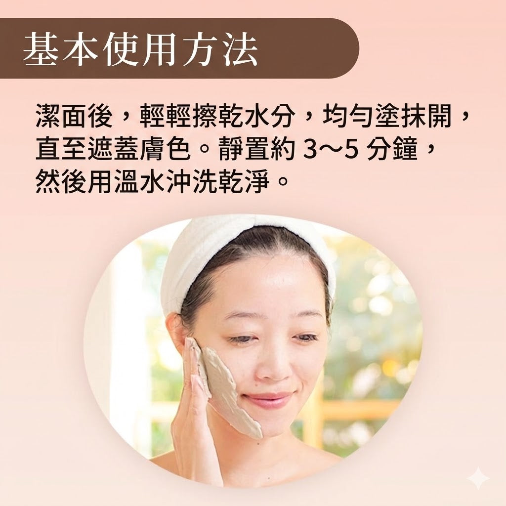 neo natural Natures for Clear & Charge Clay Mask, Made in Japan 100g x 2 Packs