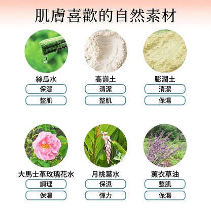 neo natural Natures for Clear & Charge Clay Mask, Made in Japan 100g x 2 Packs