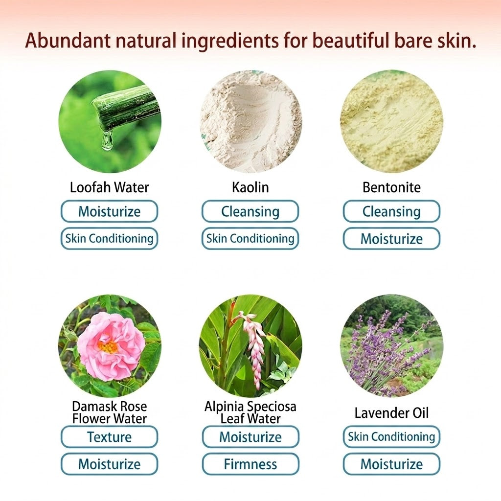 neo natural Natures for Clear & Charge Clay Mask, Made in Japan 100g x 2 Packs