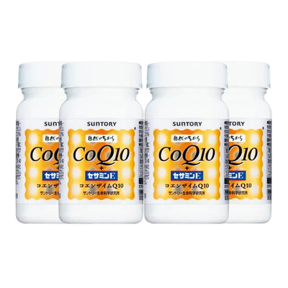 日本Suntory CoQ10+芝麻明+維他命E 4樽優惠裝 360粒/120日份量 輔酶Q10 增強活力 美肌美顏