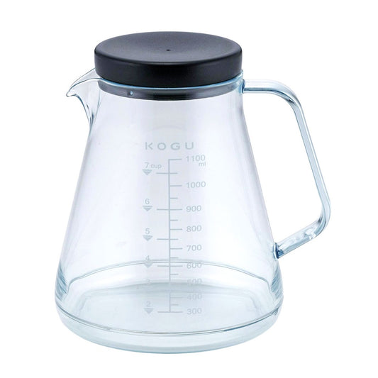 KOGU 珈琲考具 日本製 防摔高透明手沖咖啡分享壺 1100ml 大容量款 46925