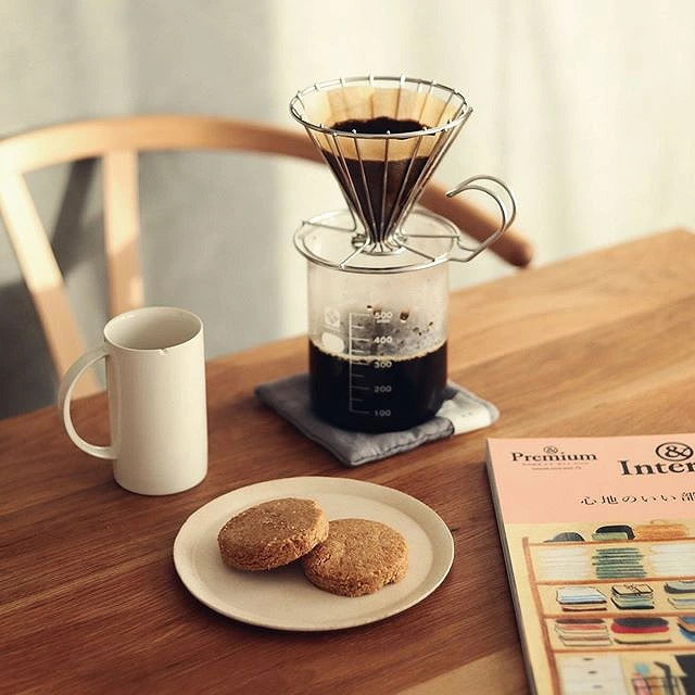 KOGU Stainless Steel Wire Frame Coffee Dripper Matte Black 2-4 Cups 41300 Made in Japan