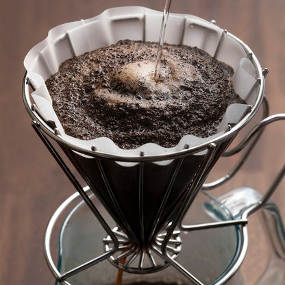 KOGU Stainless Steel Wire Frame Coffee Dripper Matte Black 2-4 Cups 41300 Made in Japan