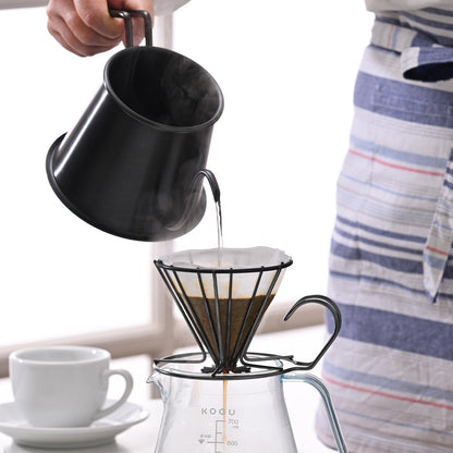 KOGU Stainless Steel Wire Frame Coffee Dripper Matte Black 2-4 Cups 41300 Made in Japan
