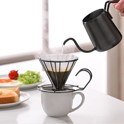 KOGU Stainless Steel Wire Frame Coffee Dripper Matte Black 2-4 Cups 41300 Made in Japan