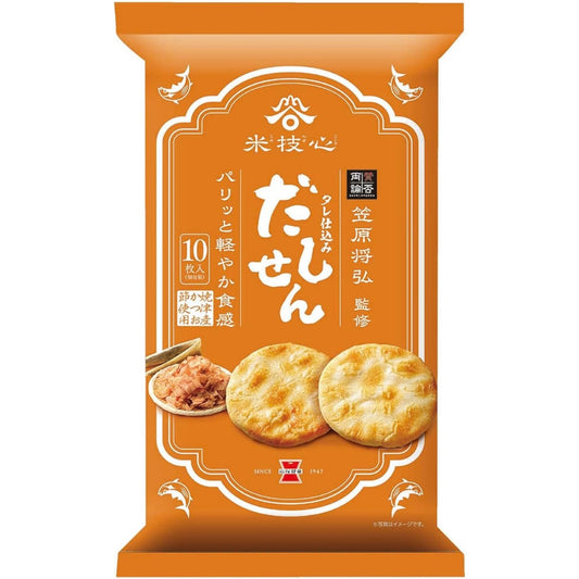 Iwatsuka Japanese Dashi Rice Crackers Snack 10 pcs x 12-Pack Made in Japan