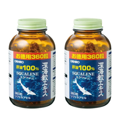 ORIHIRO Deep Sea Shark Extract 深海鯊魚精製肝油膠囊 (角鯊烯) 經濟裝2樽720粒