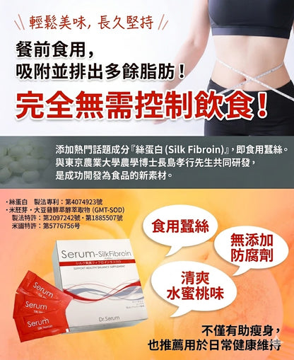 Dr. Serum 日本製 Silk Serum Jelly 蠶絲蛋白果凍 靜岡縣白桃汁 3盒共90包
