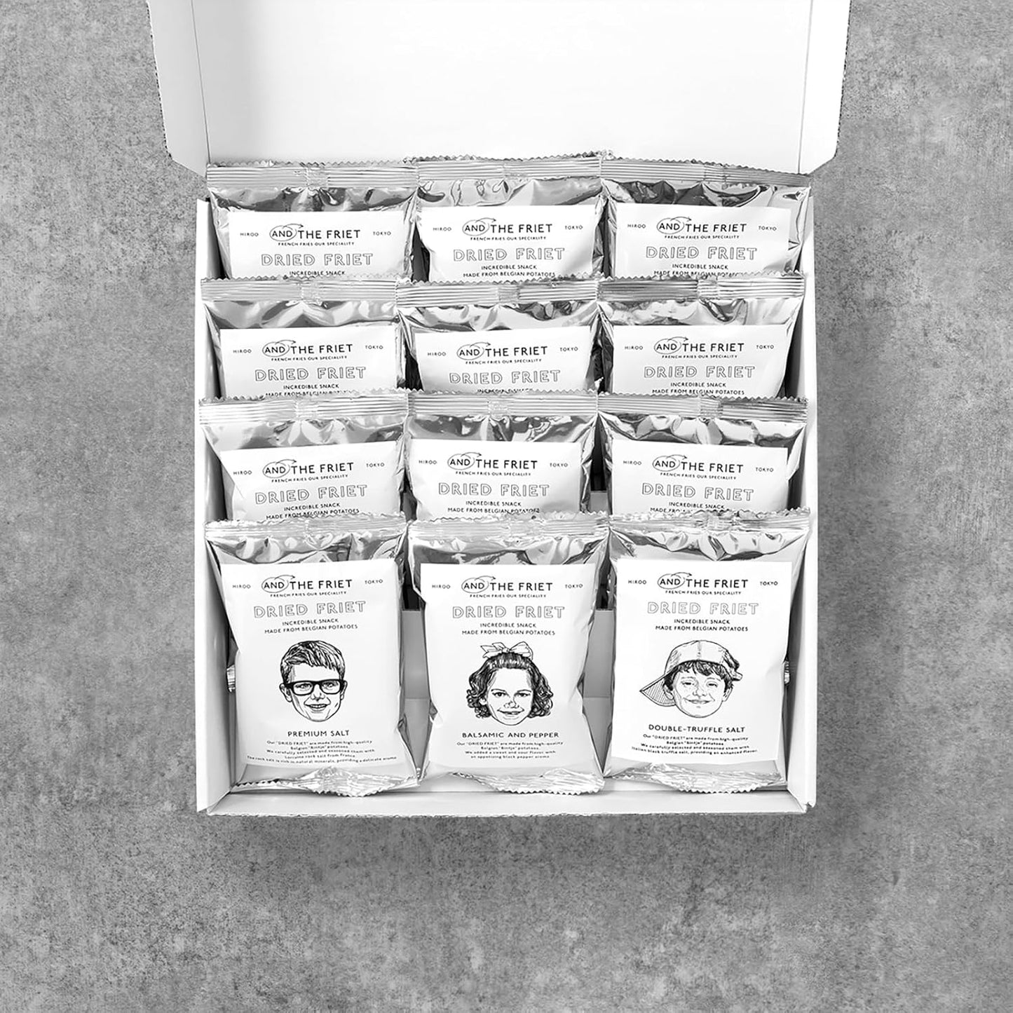 AND THE FRIET 頂級比利時薯條餅乾 迷你12包裝禮盒 6款人氣口味
