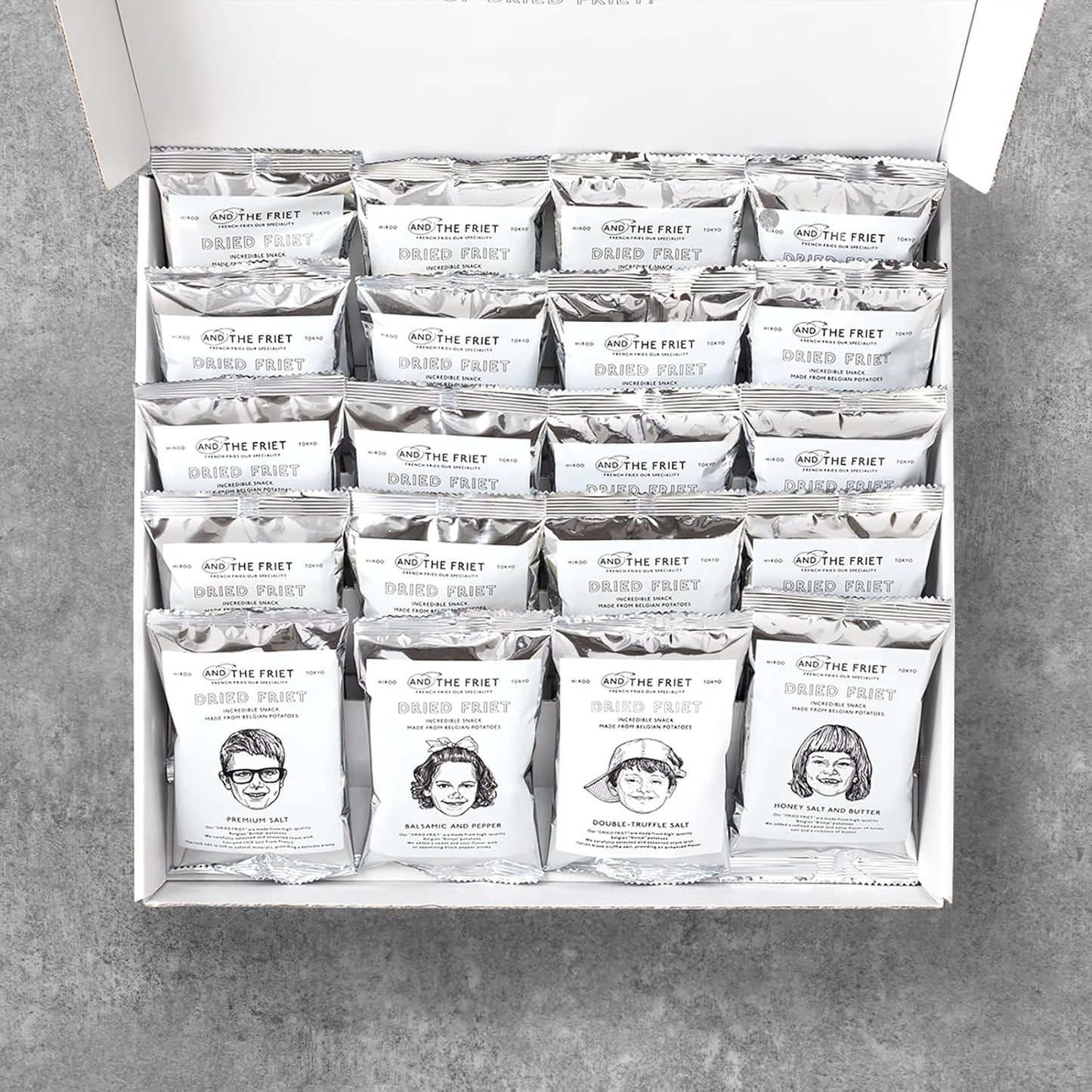AND THE FRIET 頂級比利時薯條餅乾 迷你20包裝禮盒 6款人氣口味