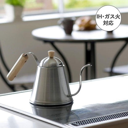 KOGU 珈琲考具 日本製 極細口手沖咖啡壺 ITTEKI 原木手柄款 1L 40437