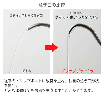 KOGU Two Drip Pot Pro Matte Black 500ml 46888 Made in Japan