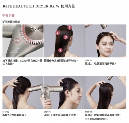 ReFa BEAUTECH DRYER BX W Smart Hair Dryer Universal Voltage