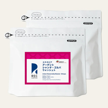 REC COFFEE Ethiopia Shanta Golba Washed Whole Coffee Beans Roasted in Japan