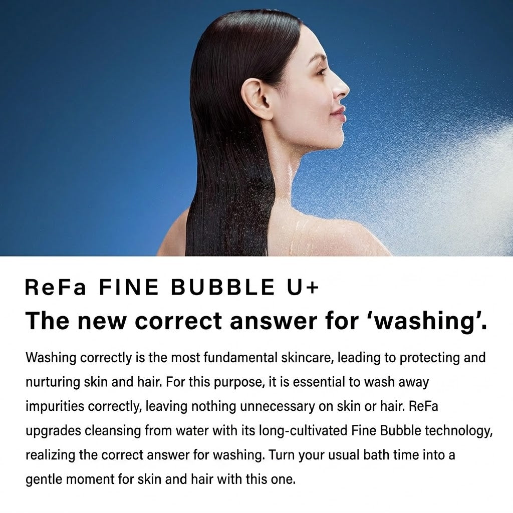 ReFa FINE BUBBLE U+ Shower Head for Hair & Scalp Care